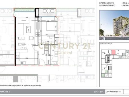 Apartament 1+1 për shitje në “Lion Park 2”