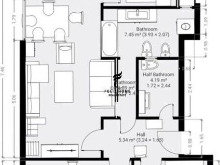 SHITET APARTAMENT 3+1+2 RRUGA E DURRESIT 300.000 EURO FH-68263