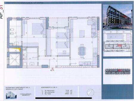 APARTAMENT 2+1+2 PËR SHITJE tek UNIVERS SITY