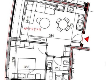 Sale | Apartament 1 + 1 | Rruga Bardhyl | 165360 €
