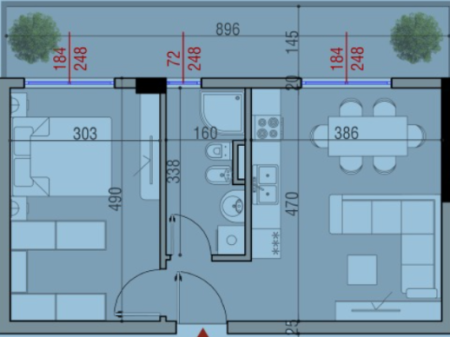 Vendesi Appartamento 1+1 presso Residenza Tirana Cielo, vicino a TEG