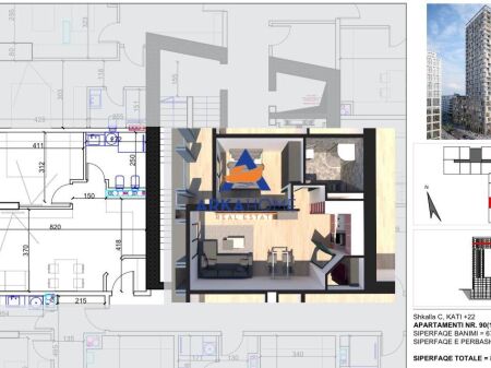 OCCASIONE!!! IN VENDITA APPARTAMENTO 1+1+BALCONE “United Towers of Tirana” 220.480 EURO