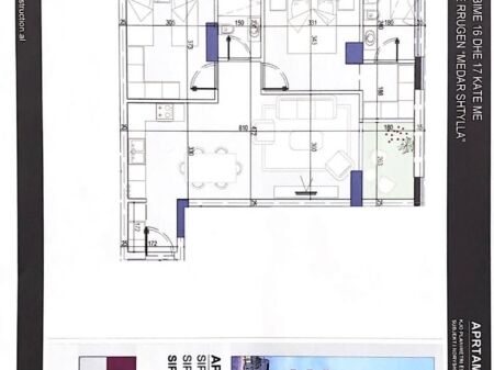 Shitet apartament 2+1+2 Komuna e Parisit White Tower