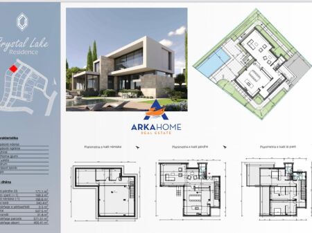 FOR SALE APARTMENT 2+1+YARD "CRYSTAL LAKE RESIDENCE, FARKË LAKE" 268,275 EURO