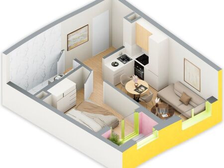 Vendesi appartamento 1+1 nella residenza Ballada, Farke!