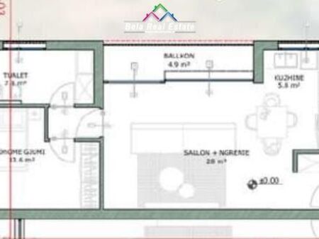 Appartamento in vendita 1+1 a Farke (ID B110568) Tirana