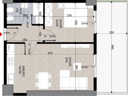  Shitet Apartament 1+1 me Verandë tek Fusha e Aviacionit – Kompleks i Ri!