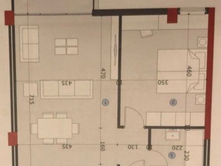 Apartament 1+1 per shitje –  Ali Dem – Ndërtim i Ri, Orientim Jug!
