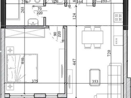 Apartment for sale 1+1 at Mali i Robit