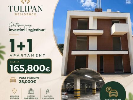  Shitet Apartament 1+1 – Tulipan Residence, pranë TEG