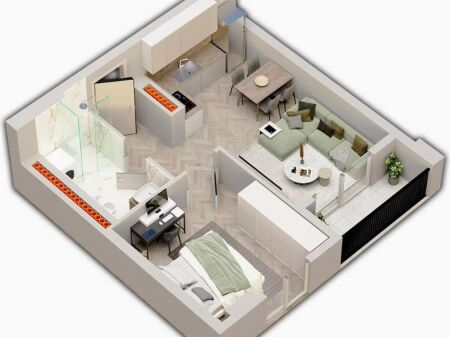  Shitet Apartament 1+1 + Post Parkimi – Univers City 