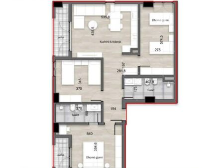 SHITET APARTAMENT 3+1+2 - PORCELAN, TIRANE