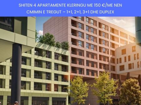 Opportunity! APARTMENTS FOR SALE IN SPLENDOR COMPLEX 1500 €/M2 - PORCELAIN, TIRANA