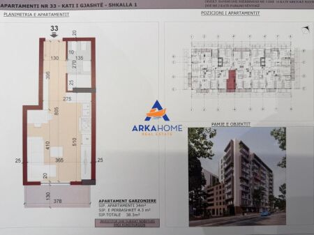 STUDIO APARTMENT FOR SALE 38M2 "FRESK" 81000 EURO