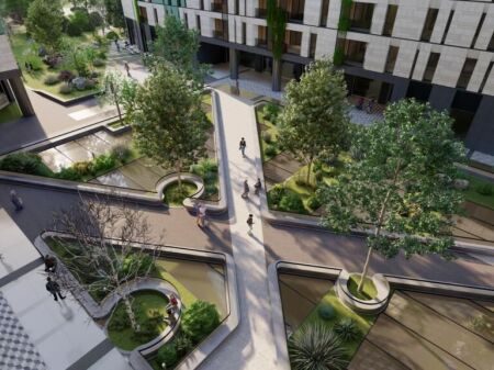 Shitet apartament modern 1+1 tek Riverside Residence