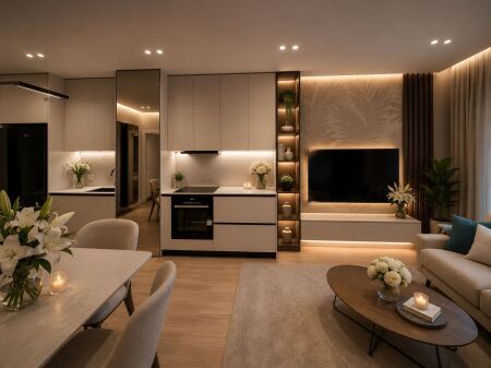Prane Qendres se tiranes, jepet me qera apartament modern 2+1 plus post parkimi!