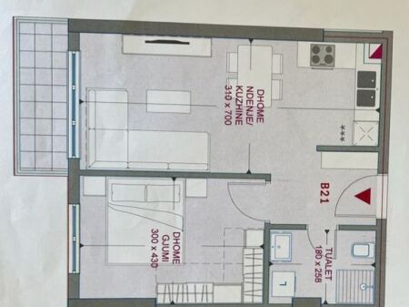  Shitet Apartament 1+1  Bulevardi Migjeni