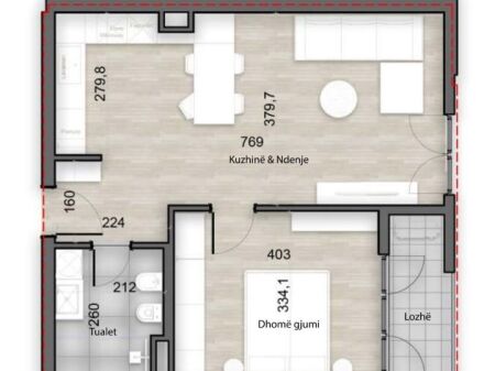 FOR SALE APARTMENT 1+1 +2 - PORCELAN, TIRANA