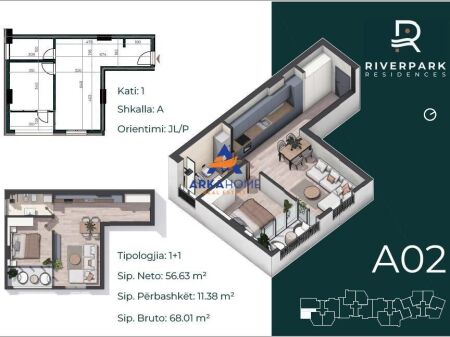 VENDESI APPARTAMENTO 1+1 "COMPLESSO RIVER PARK" PREZZO TRATTABILE