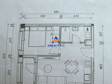 VENDESI APPARTAMENTO 1+1+BALCONE "REZIDENCA KADIU,ALI DEM" 77280 EURO