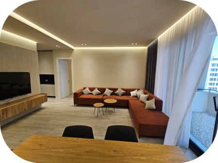 JEPET ME QIRA  APARTAMENT LUKSOZ 2+1+2 + POST PARKIMI   Kompleksi Delijorgji, Tiranë