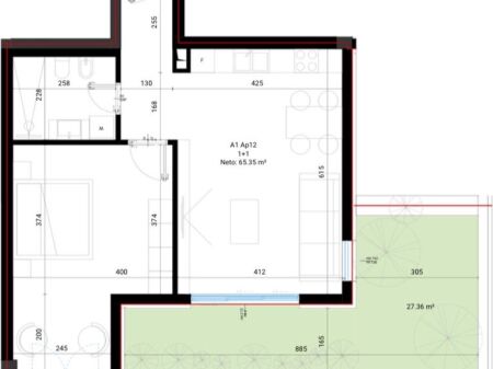 Apartment 1+1 Square Village - Dhërmi for sale