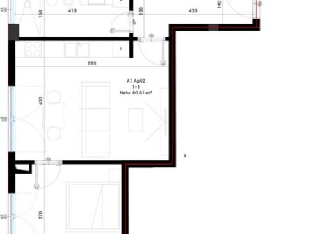Apartment 1+1 Square Village - Dhërmi for sale