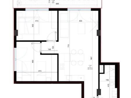 Shitet Apartament 2+1 Square Village - Dhërmi