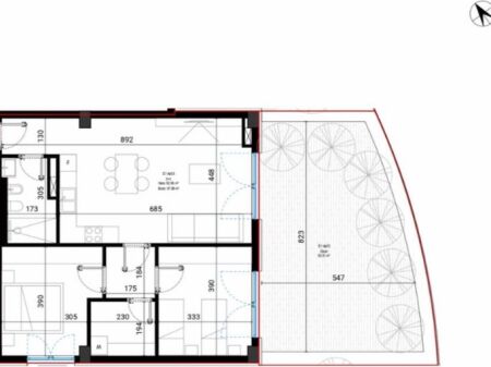 Apartment 2+1 Square Village-Dhërmi for Sale
