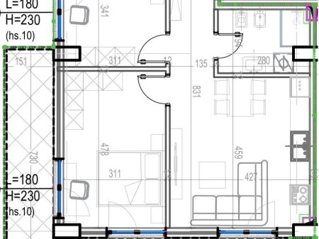  Apartment 1+1 for Sale – Kodra e Diellit Residence 2 