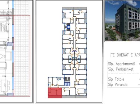 Appartamento 1+1+veranda in vendita, Kamez vicino ai Campi Sportivi 75.000