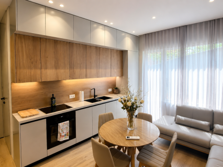 Jepet me qera apartament 1+1+ Verande tek Kodra e Diellit