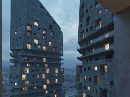 Apartment 2+1+2 for sale Shqiponja Square Building, Former Customs