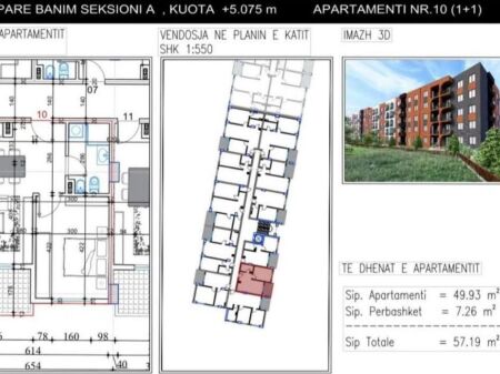 Appartamento 1+1 in vendita a Paskuqan