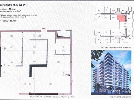  Appartamento 2+1 in Vendita a Shengjin – Residenza "Golden House"
