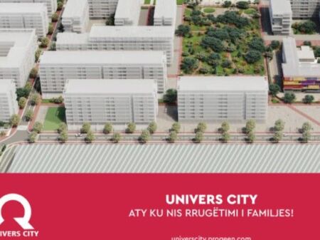  **APARTAMENT 3+1 PËR SHITJE – UNIVERS CITY**
