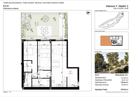 Apartment 2+1 with veranda at Park House Residence