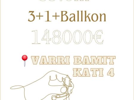  Apartament 3+1 në shitje te "Varri i Bamit" – Një investim i shkëlqyer banimi!