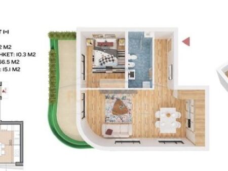 Shitet Apartament 1+1+ Verande ,Rezidenca Puls,Rruga e Dibres