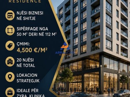 BUSINESS UNIT FOR SALE FROM 50M2 TO 112M2 "ALIBEJ RESIDENCE – JORDAN MISJA" 4,500 EURO/M2