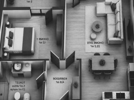  Shitet Apartament 1+1 në Kompleksin Mangalem (Godinë e Veçuar)