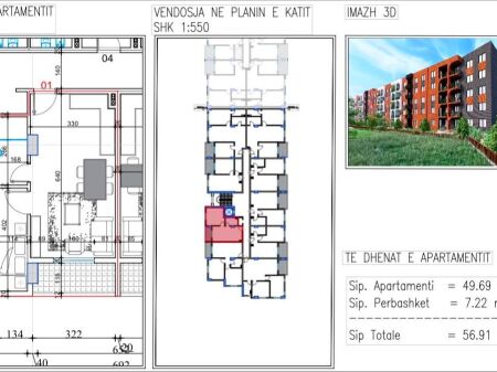 In vendita Ap 1+1Paskuqan, Lake Side Residence- Ap 56,91 m lordo- Prezzo 62.600 Euro (2° piano residenziale)