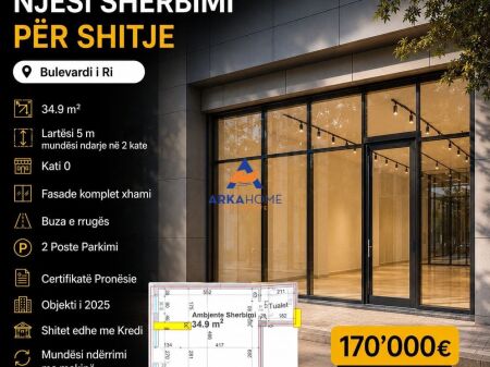 SHITET NJESI SHERBIMI 34.9M2 "BULEVARDI I RI" 170.000 EURO