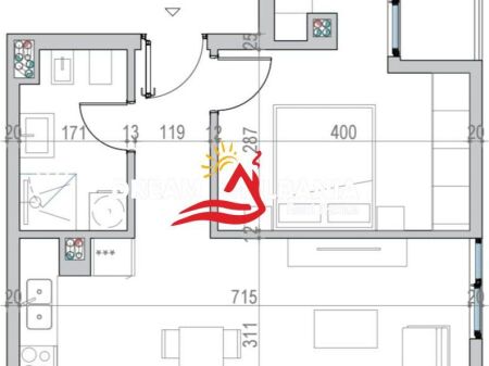 Shiten Apartamente 1+1 bosh Mali Robit, Golem (41111590)