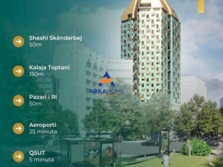 OKAZION!!! SHITET APARTAMENT 1+1+BALLKON "BAAZAR GATE, PAZARI I RI " 256020 EURO