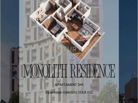 Apartament 2+1+2 Për Shitje në Rruga Bardhyl, Monolith Residence!