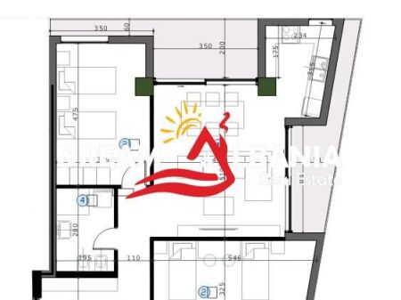 Appartamento 2+1 in vendita nella zona di Mezezes vicino a Via Jorgji Kushi (ID 41212281)
