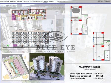 Apartment 1+1 For Sale in Mali i Robit, Durrës-Paja Construction!
