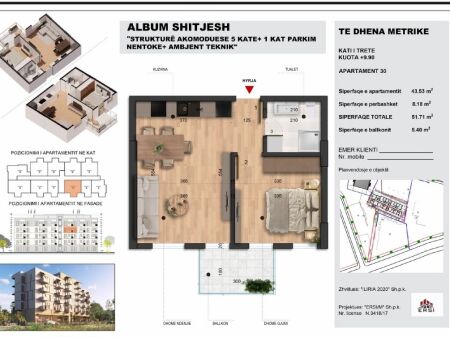  APARTAMENT 1+1 PËR SHITJE – MALI I ROBIT, GOLEM