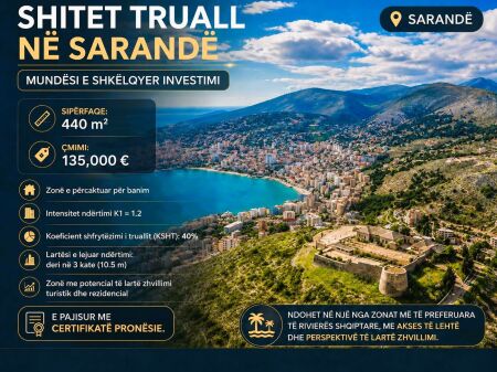 SHITET TRUALL NË SARANDË – MUNDËSI IDEALE INVESTIMI